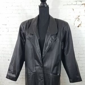 Leather trenchcoat